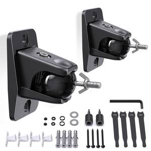 lot 6290 image: Surround Sound Rear Speaker Wall Mount, Ceiling Mount Bracket for Universal Satellite, fits Thread Hole with 14- 20, 5mm & 4mm Thread, Works with Roku, Samsung q990F990D, Holds up to 11 lbs