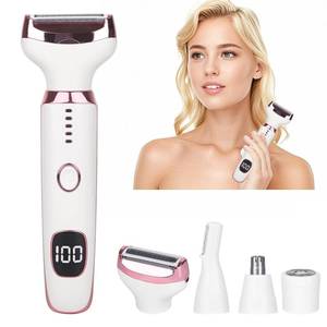 lot 7332 image: Beanify Nose & Ear Hair Trimmer for Women and Men, 2026 Painless USB Rechargeable Facial & Eyebrow Trimmer Clipper with LED Display for Easy Cleansing, Portable Grooming Kit,Gift Box Included (Pink)