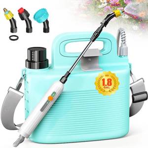 lot 7335 image: Battery Powered Garden Sprayer 1.8 Gallon, Lightweight Electric Weed Sprayer with Telescopic Wand & Adjustable Nozzles, Portable Yard Sprayer for Plant Watering, Lawn Care, Fertilizing,Gardening