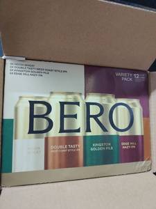 lot 7389 image: BERO Variety 12 Pack 12 oz Cans Beer Assortment .05%