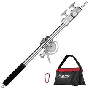 lot 7390 image: AMBITFUL MF-01 Metal Heavy Stainless Cross Arm Steel Longest 232 cm Photo Studio Kit Boom Arm 94 cm - 232 cm 37-91 Inch Light Stand Cross Arm for C-Stand