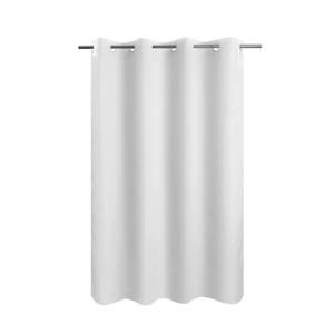 lot 8425 image: River Dream No Hook Stall Shower Curtain or Liner Microfiber White, 60x74