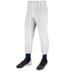 lot 8431 image: CHAMPRO boys Triple Crown Pinstripe Polyester Baseball Pant, White, Navy Pin, Large US