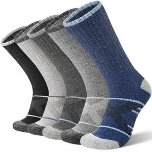lot 8432 image: ANTSANG Merino Wool Hiking Socks, Crew Boot Work Socks for Men Women