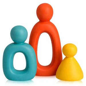 lot 8444 image: Youyole 3 Pcs Mid Century Modern Decor Abstract Family of 3 Figurines for Shelf Sculpture Love Home Decorative Accents Abstract Decorative Statue for Shelves Living Room Office Table Decorations