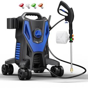 lot 13464 image: QIOMALA 4800PSI PowerWasher with 4 Quick Connect Nozzles, Foam Cannon for Car, Lane, Patio Cleaning