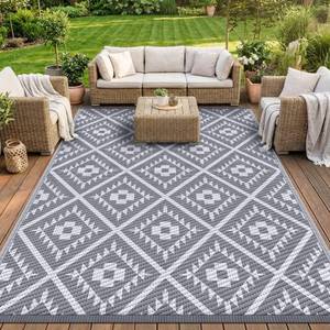 lot 13482 image: COOLTOP Outdoor Rug 8x10, Large Outdoor Rug for Patios, Outdoor Camping Rug