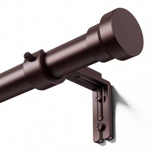 lot 13484 image: YaFex Curtain Rods 32-144 Inch, Heavy Duty 1 Inch Adjustable Curtain Rod for Windows, Bronze Extra Long Window Treatment Rods, Modern Design, Easy Installation