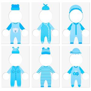 lot 13497 image: Fiwochic 6 Set Baby Boy Shower Games Feed The Baby, Feed Me Games with 6 Pcs Kt Boards and 6 Pcs Eye Patches for Funny Shower Party Gender Reveal Activities Supplies(Blue)