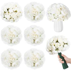 lot 13524 image: XunYee 85 Pcs White Artificial Peonies Faux Silk Flowers Bulk for Vase Spring Vintage Faux Peony Bouquet Florals Stems Arrangements for Wedding Table Centerpiece Farmhouse Birthday Vase Filler