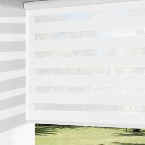 lot 13538 image: ChrisDowa Cordless Zebra Blinds for Windows, Dual Layer Free-Stop Light Filtering Window Roller Shades, Pull Down Privacy Zebra Shades for Home, Office, Bedroom, Door (45 W x 72 H, White)