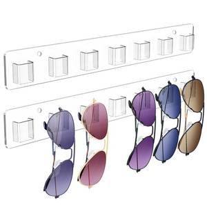 lot 14005 image: Meaocer Sunglasses Organizer 2 Pack, Wall Glasses Holder, Acrylic Sunglasses Display, Eyeglass Organizer for Multiple Glasses for Office & Home Decor, Unique Gifts for Husband, Women & Girls, Clear