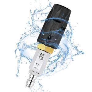 lot 14019 image: Adjustable Downstream Soft Wash Nozzle�� Twist Nozzle 0 to 60° spray pattern with Low to High Reach�� for elevated areas and hard to reach�� for use with Pressure Washer 3-7 GPM