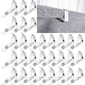 lot 14022 image: DHYLRICHER 60pcs Tablecloth Clips,Heavy Duty Picnic Table Clips, Stainless Steel Table Cloth Cover Clamps, Table Cloth Holders Ideal for Home Wedding Party Indoor Outdoor Camping Picnic
