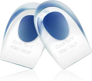 lot 14024 image: Gel Heel Cups for Heel Pain Relief, Plantar Fasciitis - 2 Pack Inserts