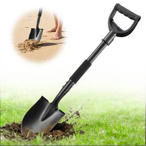 lot 14039 image: Garden Shovels for Digging, 31 Inch Small Shovel, Heavy Duty Metal Digging Shovel with D-Handle Grip, Short Kids Shovels for Digging, Mini Spade Shovel for Gardening, Camping, Beach, Car, Snow Removal