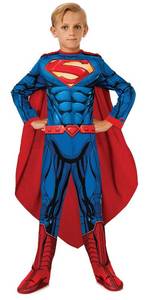 lot 14040 image: DC Comics Superheroes Superman Costume for Kids by Rubies, Boys Medium