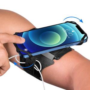 lot 14049 image: VUP Running Armband 360°Rotatable for iPhone 1716151413Pro MaxProMini1211SEXsXRX87Plus, Fits All 4-6.7 Inch Smartphones, with Key Holder Phone Armband for Running Hiking Biking (Black)