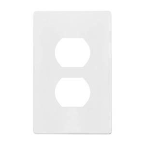 lot 14063 image: ENERLITES Screwless Duplex Wall Plate, Child Safe Receptacle Outlet Cover, Standard Size, 1-Gang 4.68 x 2.93, Unbreakable Polycarbonate Thermoplastic, UL Listed, SI8821-W, Glossy, White