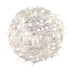 lot 14067 image: Woven Sphere Decorative Ball with String Lights 5Pcs