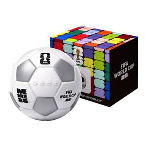 lot 14434 image: Covbozk FIFA World Cup 2026 Wireless Bluetooth Speaker - Portable Soccer Ball Shaped Smart Speaker with Dynamic RGB LED, Loud Stereo Sound, Mini Wireless Speaker with TF Card & Lanyard Hole (White)