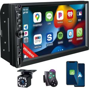 lot 14436 image: Wireless Carplay Double Din Car Stereo, 7 Inch BT Touchscreen Car Radio