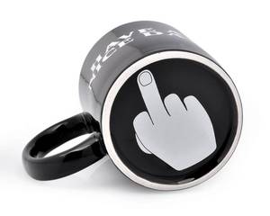 lot 14488 image: DS. DISTINCTIVE STYLE Have A Nice Day Mug Middle Finger Mug 300 Millilitre Ceramic Coffee Cup Funny Birthday Present (Black)