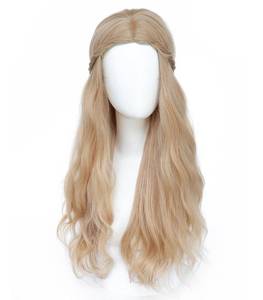 lot 14492 image: Adequate Long Wavy Wigs for Women Blonde Hippie Princess Wig, Suitable for Daily�� Cosplay, Halloween and Masquerade Parties(Light Blonde)