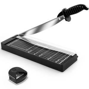 lot 19898 image: MAKEASY Paper Cutter 12 Inch, 12 Sheet Capacity, Heavy Duty Paper Cutter for Cardstock, Guillotine Paper Trimmer for Crafting, Classroom and Office