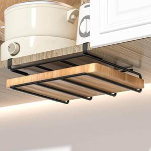 lot 19899 image: TQEONKL Chopping Board Rack Under Cabinet for Shelves with Board Thickness Less Than 27mm1.06 inch, Cabinet Thickness Less Than 1.3 inches (34mm), No-Hole Multifunctional Chopping Board Rack