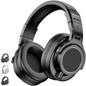 lot 19919 image: New Bee Studio Headphones, Wired Headphones with 50mm Drivers, Professional DJ Headphones for Recording Mixing Podcast Guitar Piano, 210g Ultra-Lightweight Design, 3.56.35mm Jack