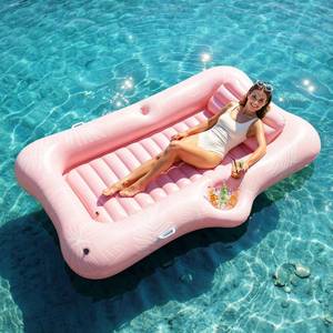 lot 19929 image: HeySplash Inflatable Tanning Pool Lounger Float, Suntan Tub for Adults