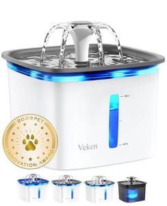 lot 19937 image: Veken Innovation Award Winner 95oz2.8L Cat Water Fountain