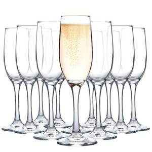 lot 19952 image: UMEIED Champagne Glasses, Set of 12 Champagne Flutes with Classic Shape, Long stem Sparkling Wine glasses for Wedding, Restaurant, Bar, Wine Toasting, Clear