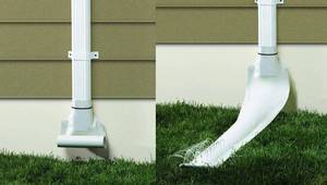 lot 20010 image: Frost King Automatic Easy-to-Install Downspout Extender for Draining Away Water, Fits All Standard Downspouts (White)