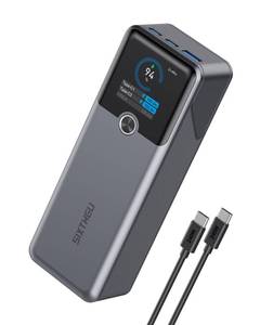 lot 20025 image: SIXTHGU Laptop Power Bank, 3-Port 20,000mAh Portable Charger with 200W Max Output, PD 3.1 Fast Charging, Flight-Approved for Travel, PowerTower, for MacBook, iPhone 1716 Series, and More(Grey)