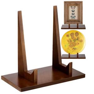 lot 20035 image: RattanView 1 Pcs Wood Plate Stand for Display 9 Inch Plate Holder Display Frame Picture Photo Card Tabletop Decorative Stand