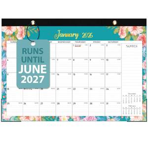 lot 20042 image: 2026 Desk Calendar, Large DesktopWall Monthly Calendar (Jan. 2026 - Jun. 2027) 17 x 12 School Year Desk Planner for Teacher Family School Office Supplies