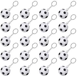 lot 20047 image: 20 Pack Soccer Keychains Soccer Stress Ball Sports Ball Keychain for Party Favors Key Chain for Boys School Carnival Reward Party Bag Gift Fillers