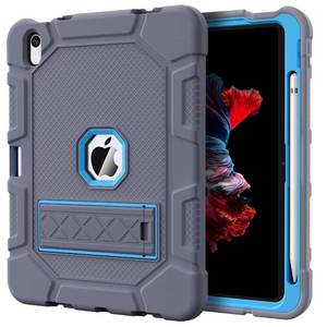 lot 20067 image: Azzsy Case for iPad (A16) 11th Generation 11 Inch 2025  iPad 10th Generation 10.9 Inch 2022, Built-in Pencil Holder Heavy Duty Shockproof Rugged Protective Case, GrayBlue