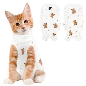 lot 20071 image: Coppthinktu Cat Recovery Suit Female, Breathable Cat Onesie After Surgery Female for Abdominal Wounds or Skin Diseases, Surgery Recovery Suit Kitten Surgical Onesie After Spay Wear Anti Licking Medium