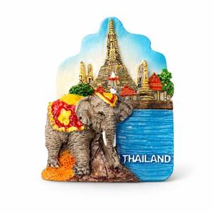 lot 20090 image: Thailand Travel Souvenir Refrigerator Magnets - Strong Flat Magnets for Refrigerator, Whiteboards, Cabinets, and Lockers