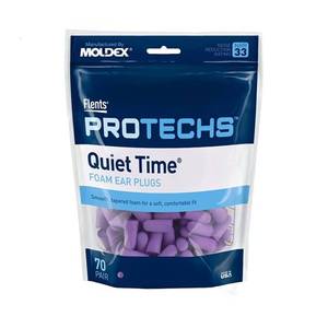 lot 20452 image: Flents Protechs Quiet Time Foam Ear Plugs, NRR 33, 70 Pair, Purple
