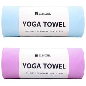 lot 20457 image: Eunzel 2 Pack Hot Yoga Towel Non Slip Yoga Mat Towel Non-Slip Sweat Absorbent Microfiber Towel for Hot Yoga, Pilates and Workout 72 x 26.5, BluePurple