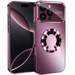 lot 20460 image: Doulings Magnetic Crystal Camera Cover Case for iPhone 16 Pro Max,Wine Red