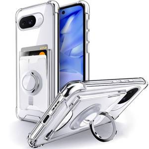 lot 20473 image: Shields Up for Google Pixel 9a Case, Wallet Case with Card Holder, Clear