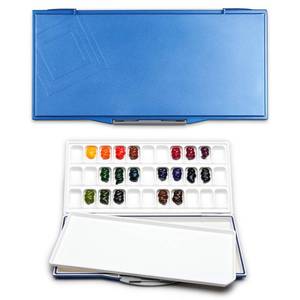 lot 20490 image: Mijello Fusion 33-Well AirtightLeakproof Palette for Watercolor Paints, Blue