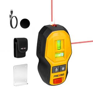 lot 20492 image: PREXISO 2-in-1 Rechargeable Cross Line Laser Level & Magnetic Stud Finder