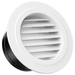 lot 20499 image: Hon&Guan 5 in Soffit Exhaust Vent, Round Air Vent Cover with Built-in a Fly Screen for Bathroom Office Home (�125mm) (Missing Mesh Filter)