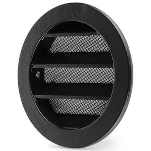 lot 20500 image: calimaero� WSGB 3 Inch Black Round Metal Air Vent Grill Cover Flat Louver with Fly Screen Fits Only with Metal Ducts